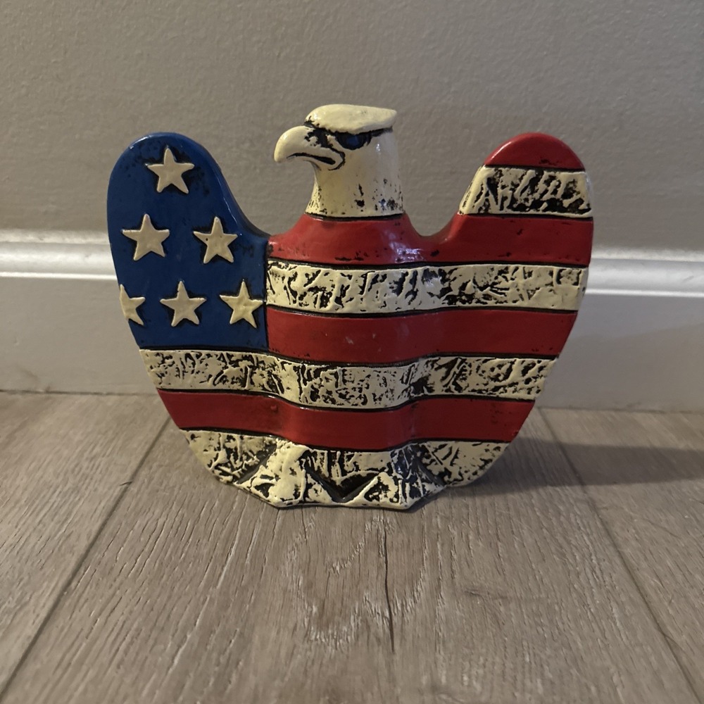 Fitz And Floyd‎ 1970's American Bald Eagle Flag Body Bank Japan Vintage